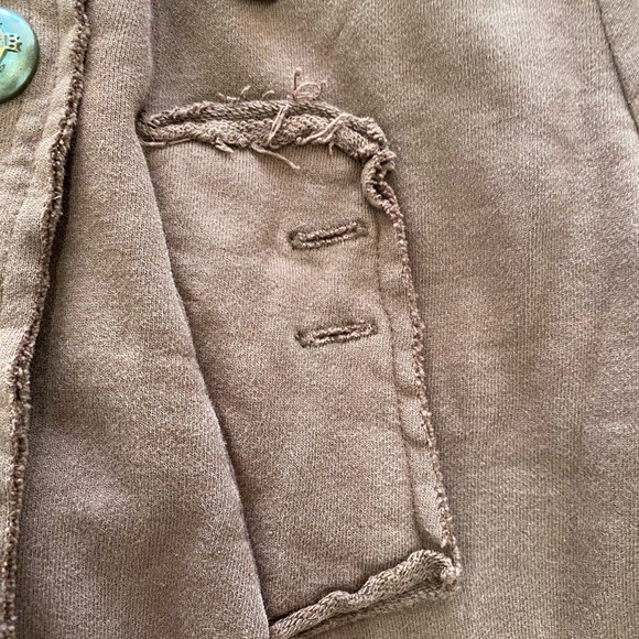 YAG Couture Brown Belted Double Breasted Jacket Y2K Pirate Juniors Large - Picture 7 of 12